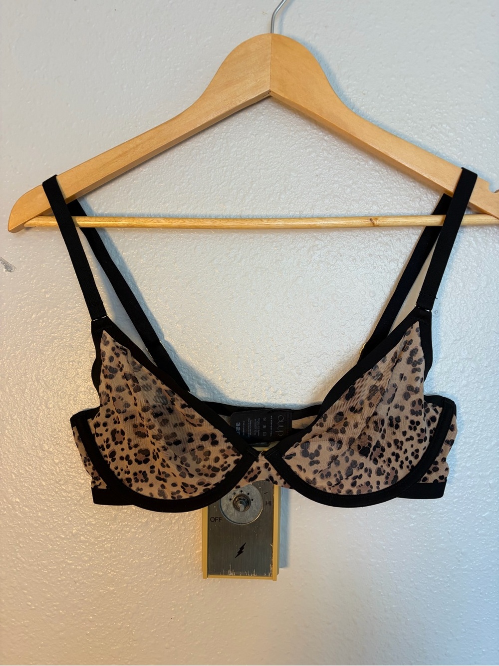 CUUP The Plunge Bra in Mesh, Leopard
